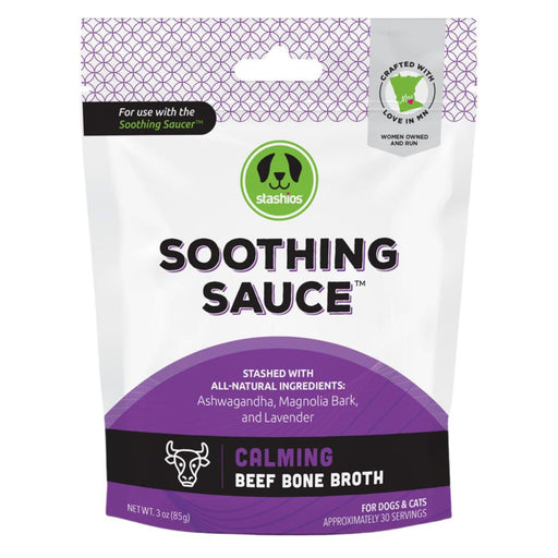 Stashios Soothing Sauce Bulk Calming Beef 3oz. - Petsplace.store