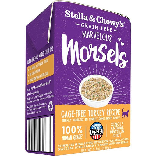 Stella and Chewys Cat Marvelous Morsels Turkey 5.5oz. (Case of 12) - Petsplace.store