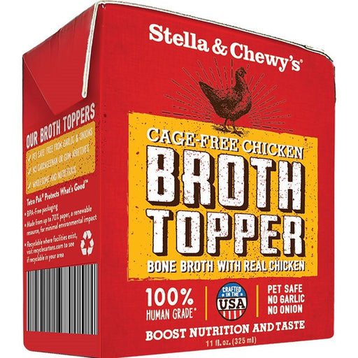 Stella and Chewys Dog Broth Topper Chicken 11oz. (Case of 12) - Petsplace.store