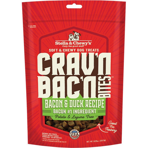 Stella and Chewys Dog Cravn Bacon Bites Duck 8.25oz. - Petsplace.store