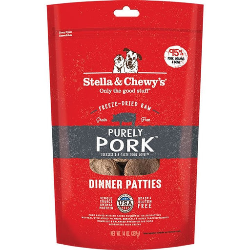 Stella And Chewys Dog Freeze - Dried Dinner Patties Pork 14 oz. - Petsplace.store