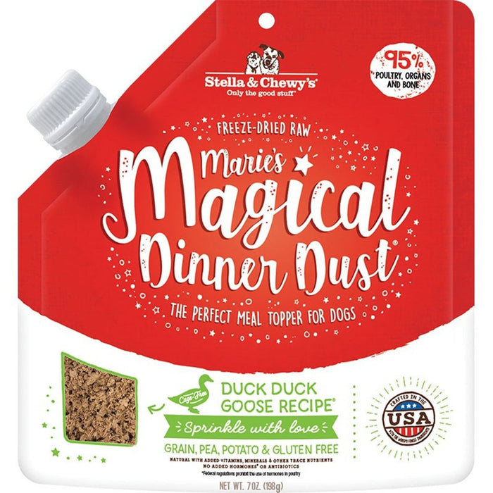 Stella and Chewys Dog Freeze - Dried Marie Magical Dinner Dust Duck 7oz. - Petsplace.store