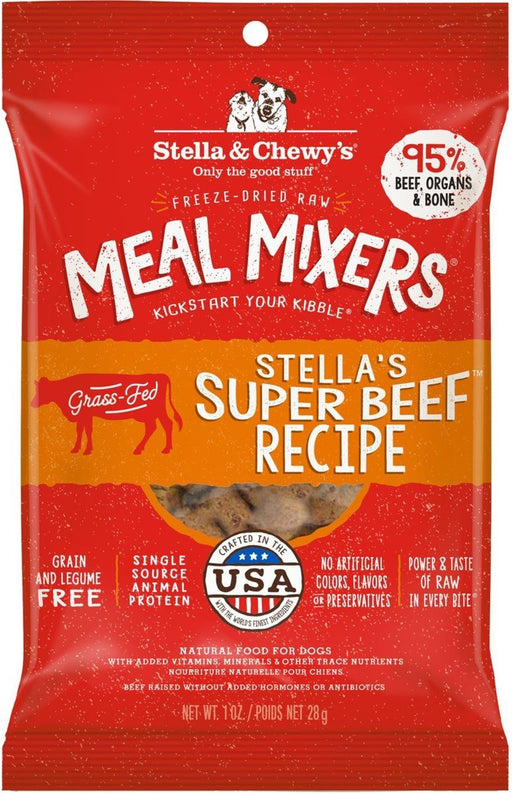 Stella And Chewys Dog Freeze - Dried Meal Mixer Stellas Beef 1oz. (Case Of 8) - Petsplace.store