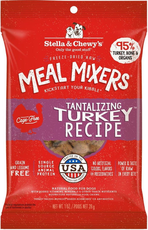 Stella And Chewys Dog Freeze - Dried Meal Mixer Tantalizing Turkey 1oz. (Case Of 8) - Petsplace.store