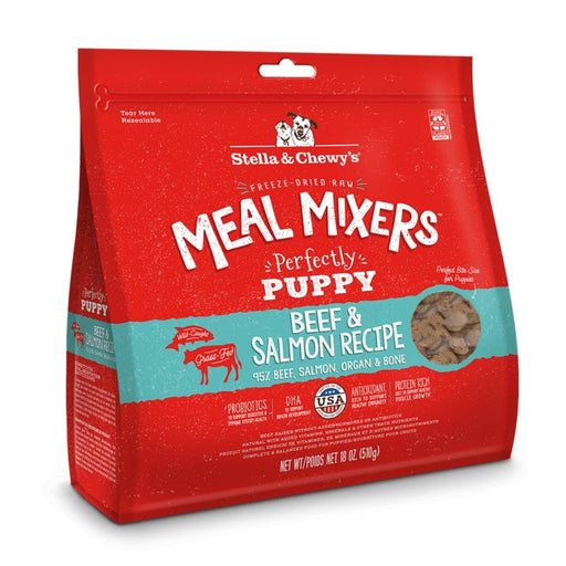 Stella and Chewys Dog Freeze - Dried Mixer Puppy Beef and Salmon 18oz. - Petsplace.store