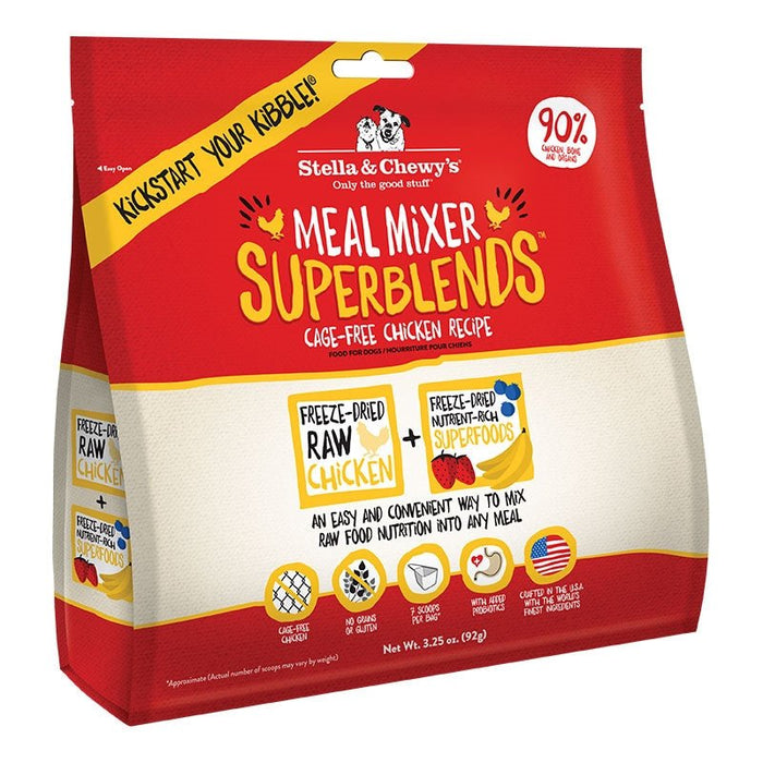 Stella And Chewys Dog Freeze - Dried Superblends Mixer Chicken 3.25oz. - Petsplace.store