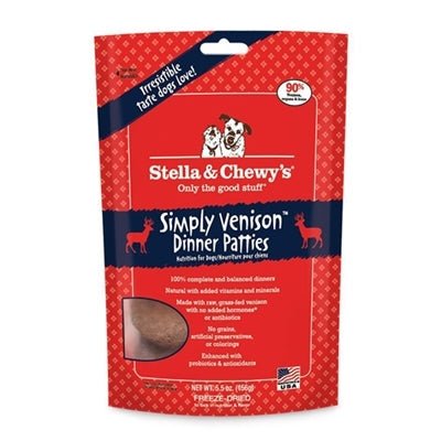 Stella And Chewys Dog Freeze - Dried Venison Blend Patties 14oz. - Petsplace.store