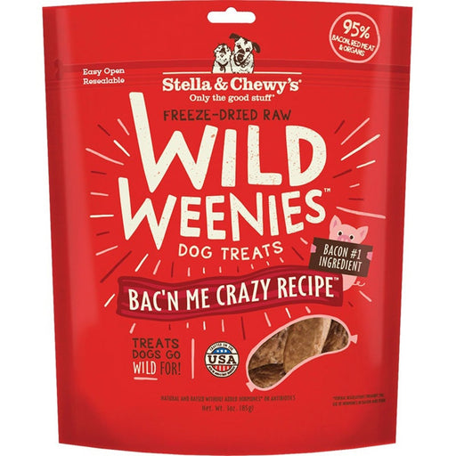 Stella And Chewys Dog Freeze - Dried Weenie Bacon 3oz. - Petsplace.store