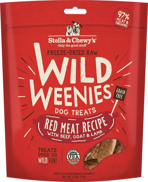 Stella And Chewys Dog Freeze Dried Weenie Red Meat 3.25 oz. - Petsplace.store