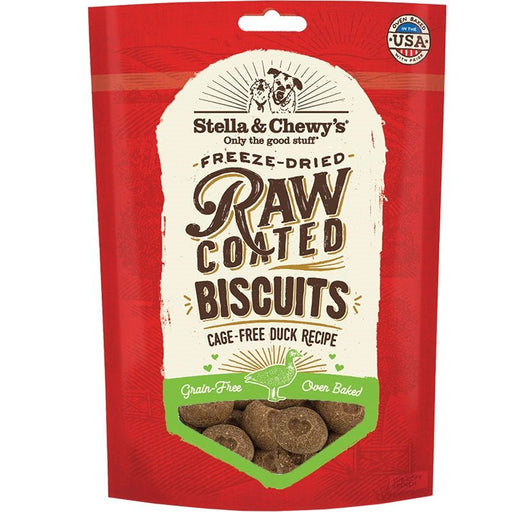 Stella And Chewys Dog Raw Coated Biscuits Duck 9oz. - Petsplace.store