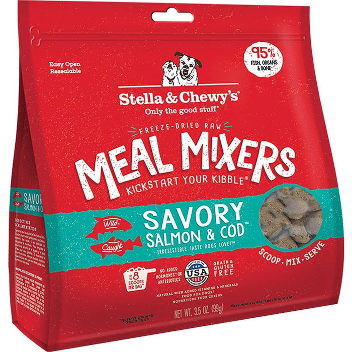 Stella And Chewys Freeze Dried Dog Food - Mixers Salmon Cod 3.5oz. - Petsplace.store