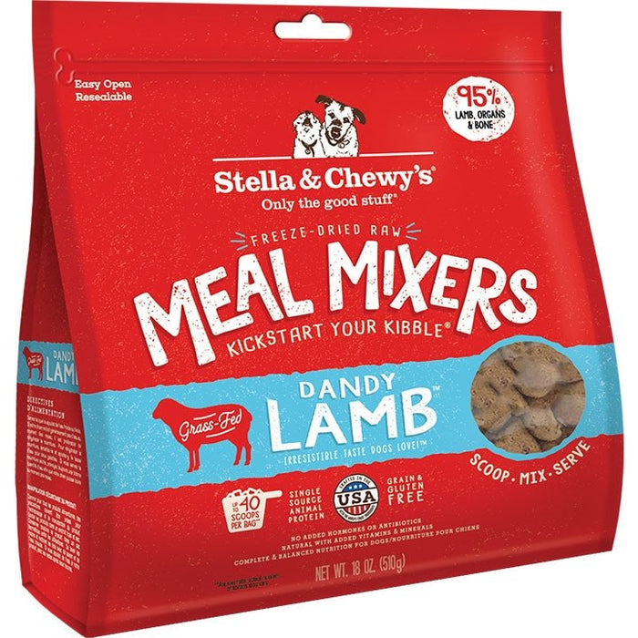 Stella And Chewys Freeze Dried Raw Dandy Lamb Meal Mixers Grain - Free Dog Food Topper 18 oz. - Petsplace.store