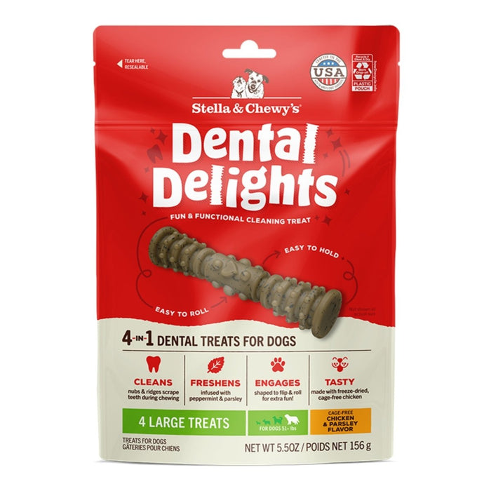 Stella & Chewy's Dog Dental Delights Large 4 Pack - Petsplace.store