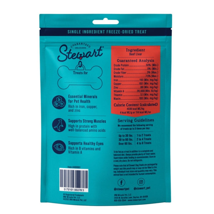 Stewart Single Ingredient Freeze Dried Dog Treats Beef Liver, 1ea/4oz. - Petsplace.store