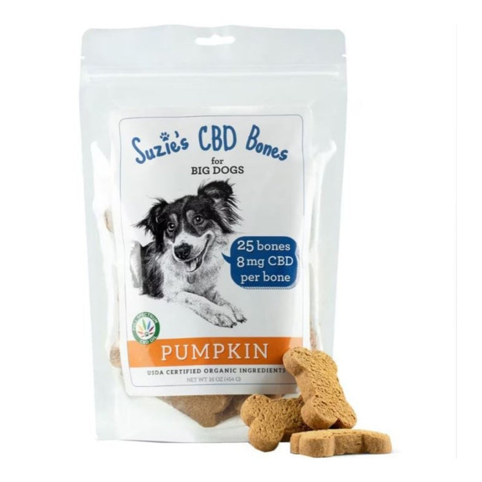 Suzie's CBD Bones For Big Dogs Pumpkin 16oz. - 8mg - Petsplace.store