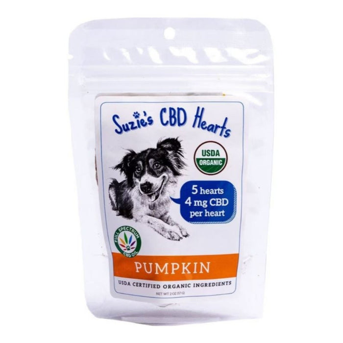 Suzie's CBD Hearts For Dogs Trial Size Pumpkin 2oz. - Petsplace.store