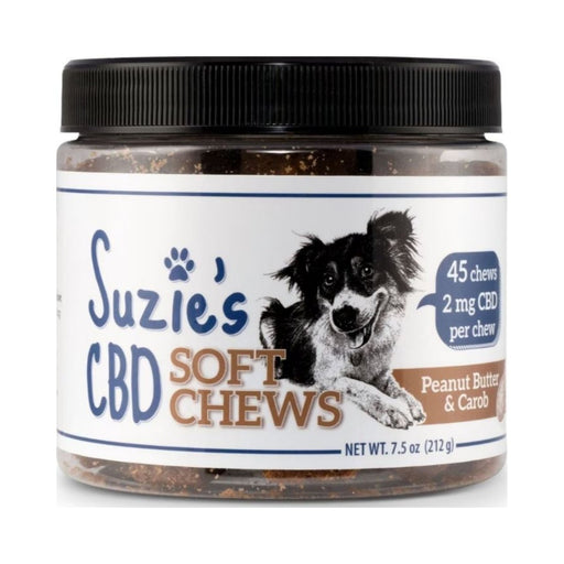 Suzie's CBD Soft Chews For Dogs Peanut Butter/Carob 7.5oz. - 2mg - Petsplace.store