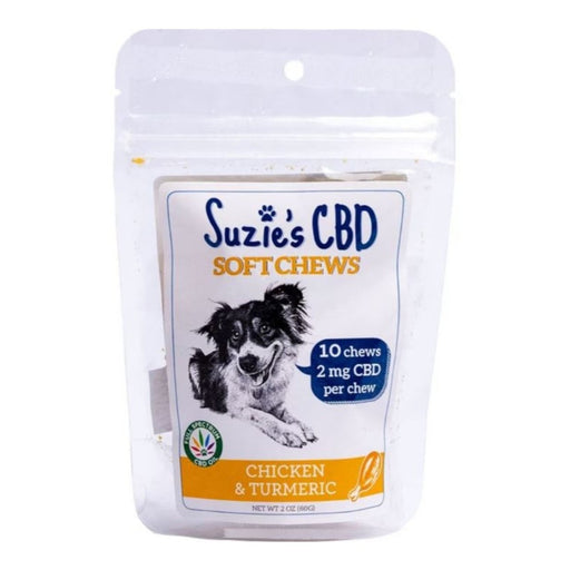 Suzie's CBD Soft Chews For Dogs Trial Sizep Chicken/Turmeric 2oz. - Petsplace.store