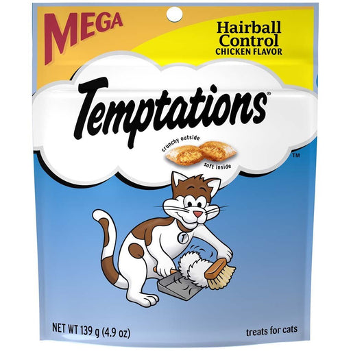 Temptations Hairball Control Crunchy & Soft Adult Cat Treats Chicken 1ea/4.9oz. - Petsplace.store