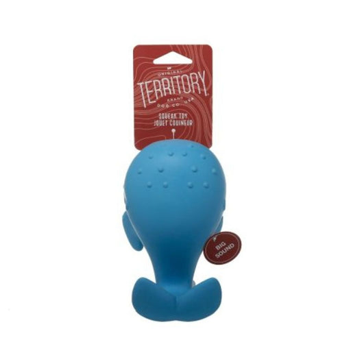 Territory Dog Latex Squeaker Whale 6.5 Inch - Petsplace.store