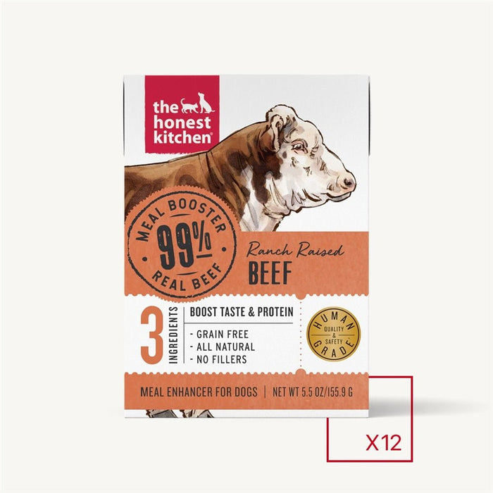 The Honest Kitchen Dog 99% Beef Meal Booster Wet Dog Food 5.5oz. Carton (Case of 12) - Petsplace.store