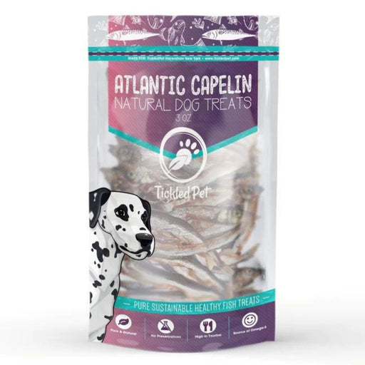 **Tickled Pet Dog 3oz. Atlantic Whole Capelin - Petsplace.store