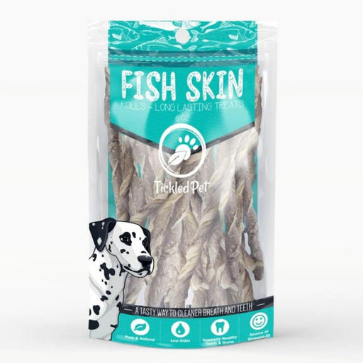 **Tickled Pet Dog 6oz. Icelandic Codfish Skin Rolls - Petsplace.store