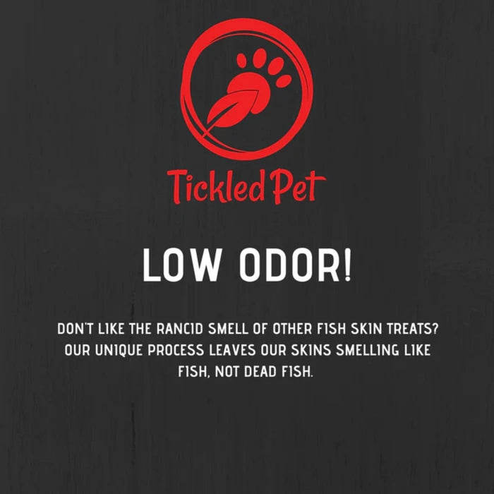 **Tickled Pet Dog 6oz. Salmon Skins Flat - Petsplace.store