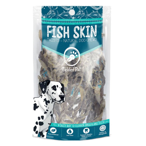 **Tickled Pet Dog 8oz. Icelandic Codfish Skin Twists - Petsplace.store