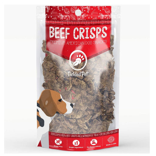 **Tickled Pet Dog 8oz. Usa Beef Lung Crisps - Petsplace.store