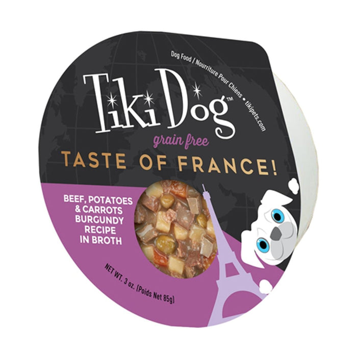 Tiki Pets Dog Gourmet France Beef 3oz. (Case of 4) - Petsplace.store