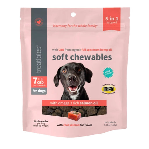 Treatibles Extra Strength Dog Soft Chews Salmon 7 Mg - 60 Pk - Petsplace.store