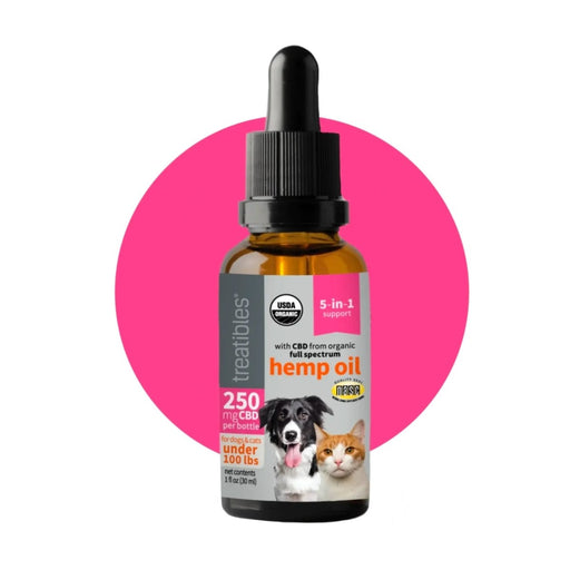 Treatibles Full Spectrum Hemp Oil Dropper 250 Mg - 1oz. - Petsplace.store