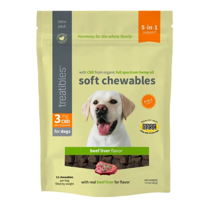 Treatibles Hemp Soft Chewables For Dogs Beef 12 Ct - Petsplace.store