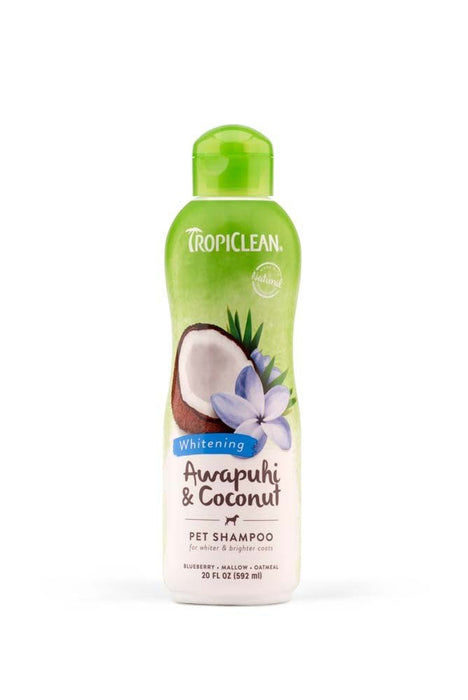 TropiClean Awapuhi & Coconut Whitening Shampoo for Pets 1ea/20 fl oz - Petsplace.store