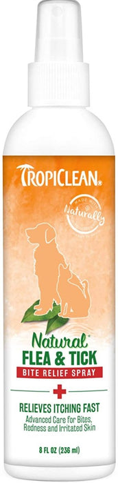 TropiClean Natural Flea & Tick Bite Relief Spray 1ea/8 fl oz - Petsplace.store