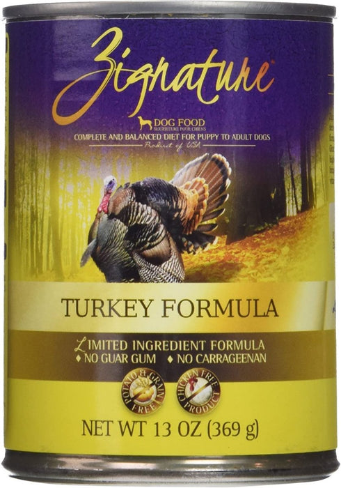 **Zignature Dog Canned 13oz. Turkey (Case of 12) - Petsplace.store