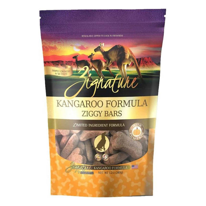 **Zignature Dog Ziggy Bar Treat Kangaroo 12oz. - Petsplace.store